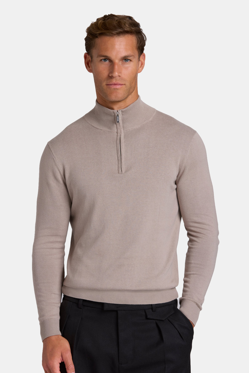 THE SANTONI QUARTER ZIP SWEATER
