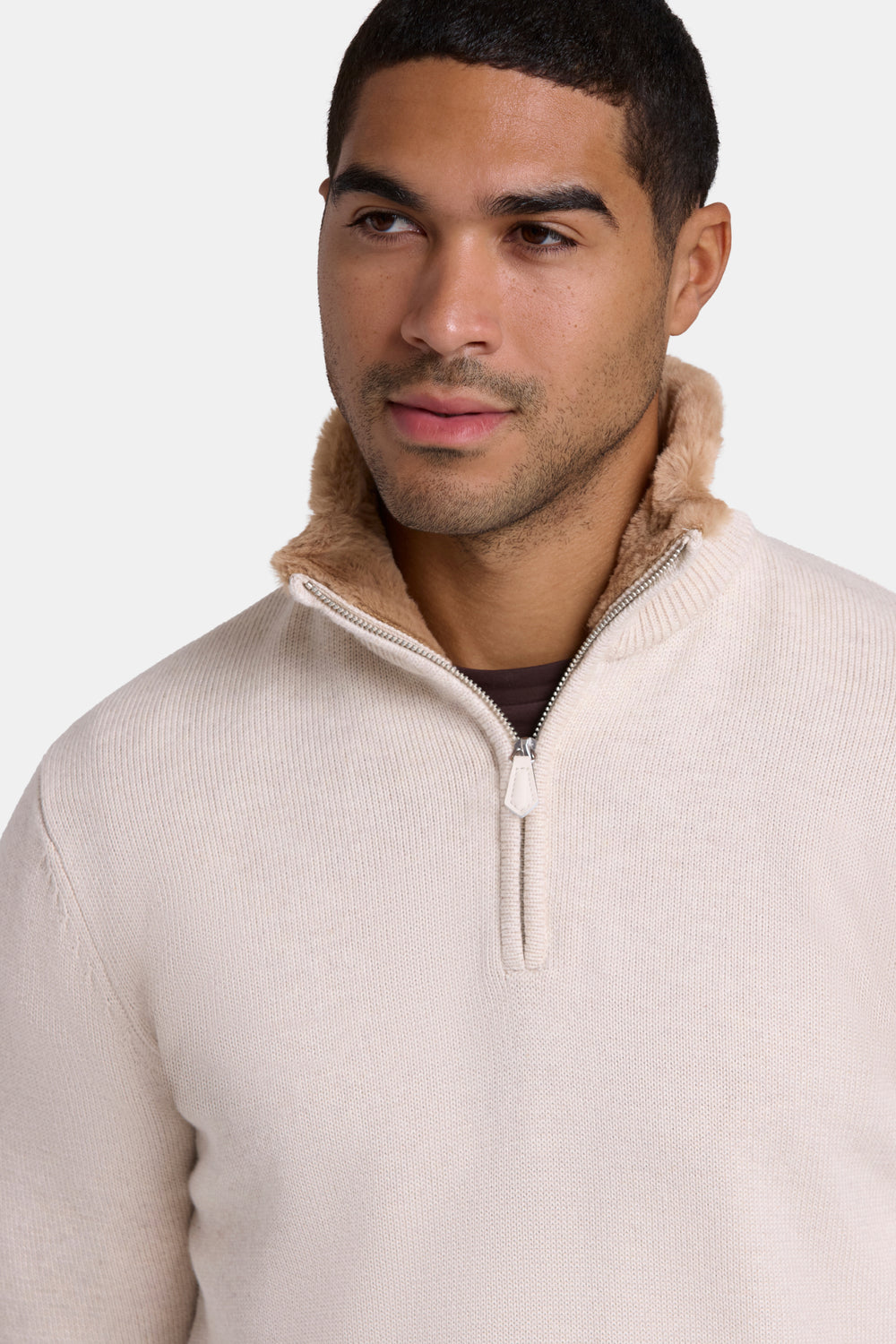 THE FIRELLO QUARTER ZIP SWEATER