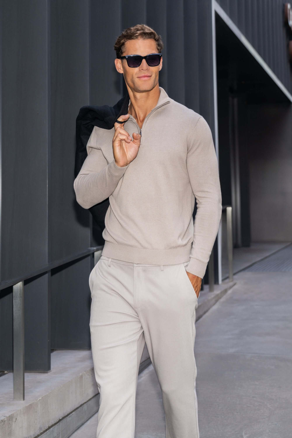 THE SANTONI QUARTER ZIP SWEATER