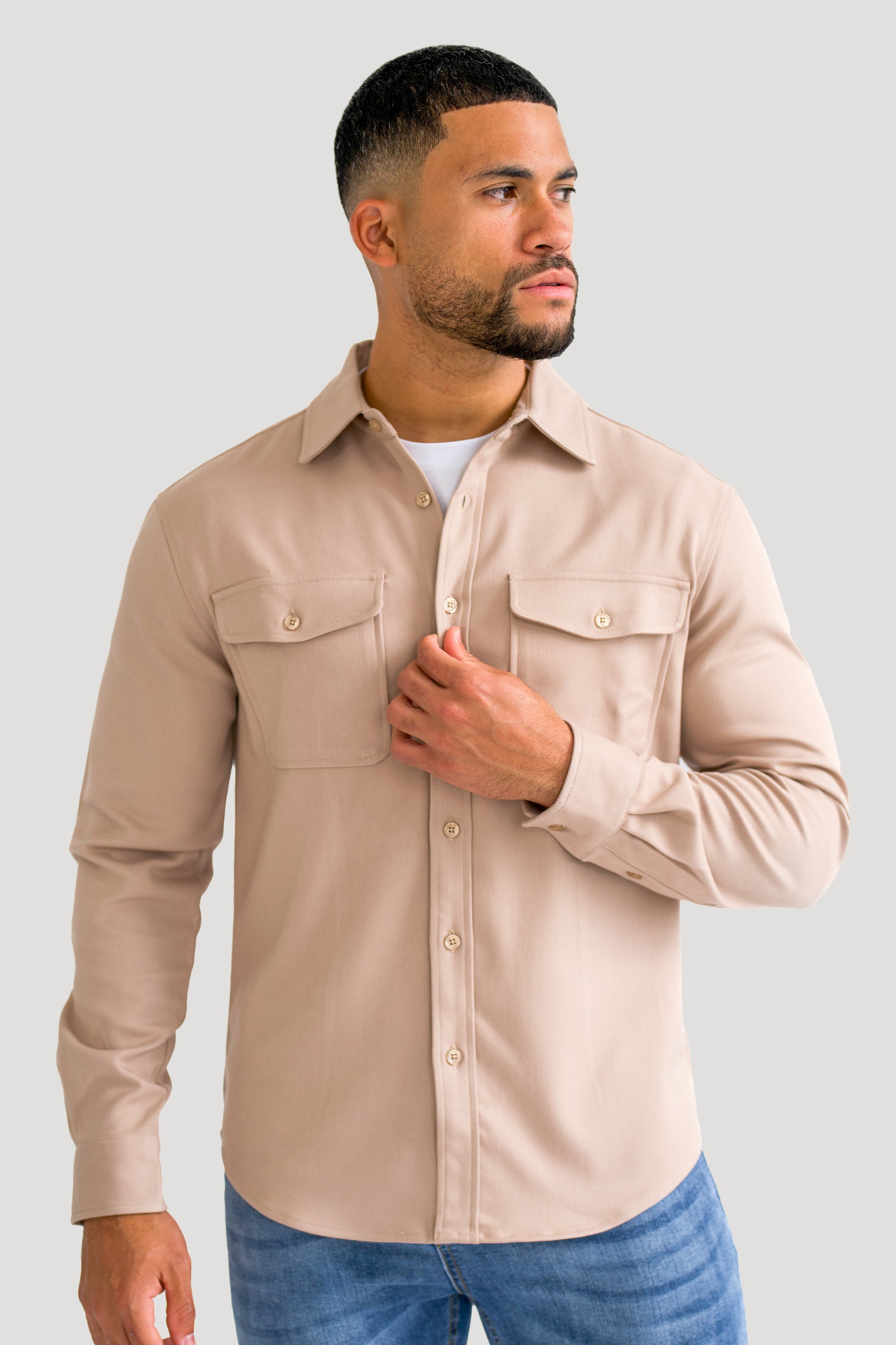 THE DANTE OVERSHIRT - IRISH CREAM