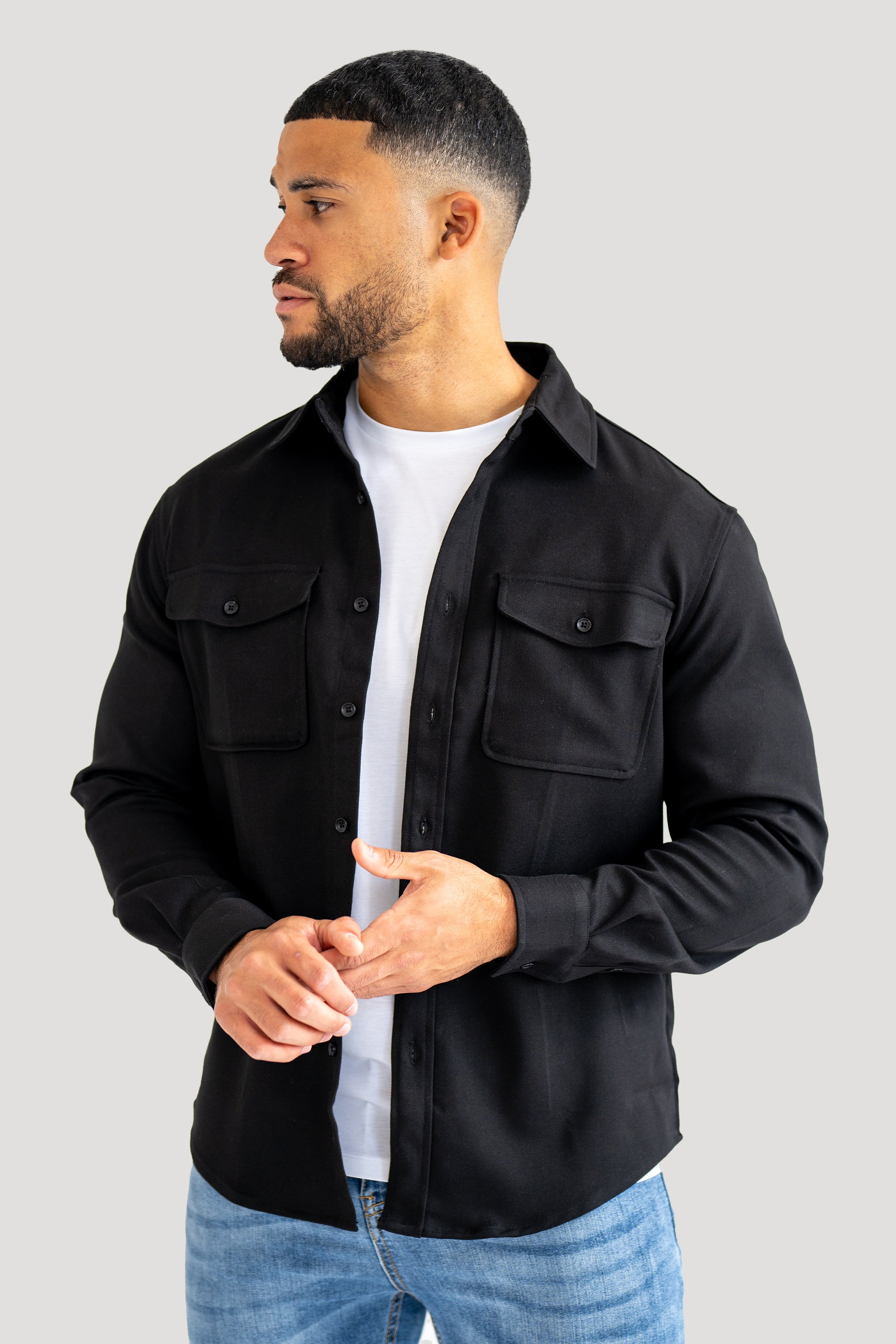 THE DANTE OVERSHIRT - ZWART