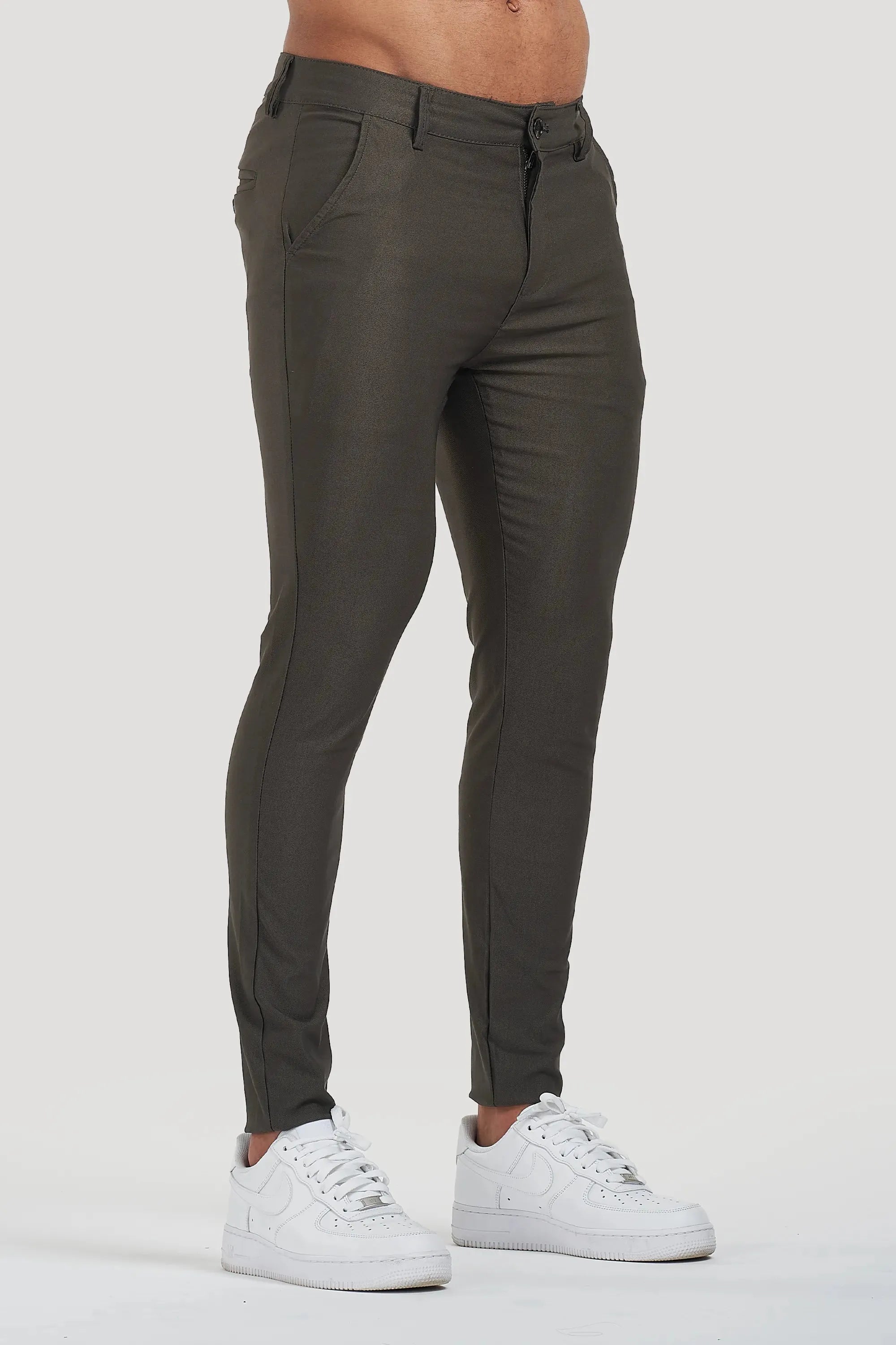 THE AVANI TROUSERS - OLIVE GREEN - ICON. AMSTERDAM