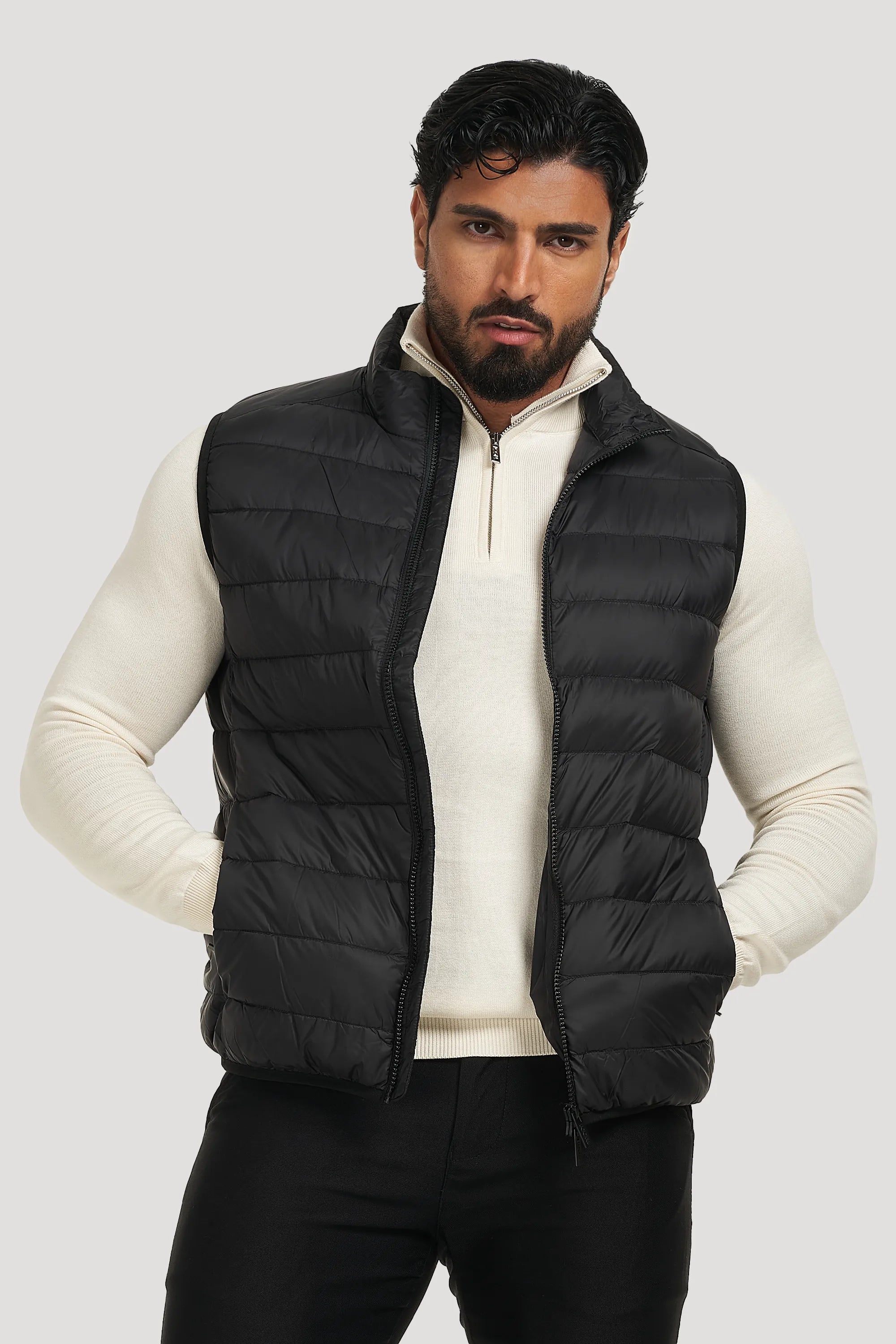 THE VERONA GILET - BLACK - ICON. AMSTERDAM