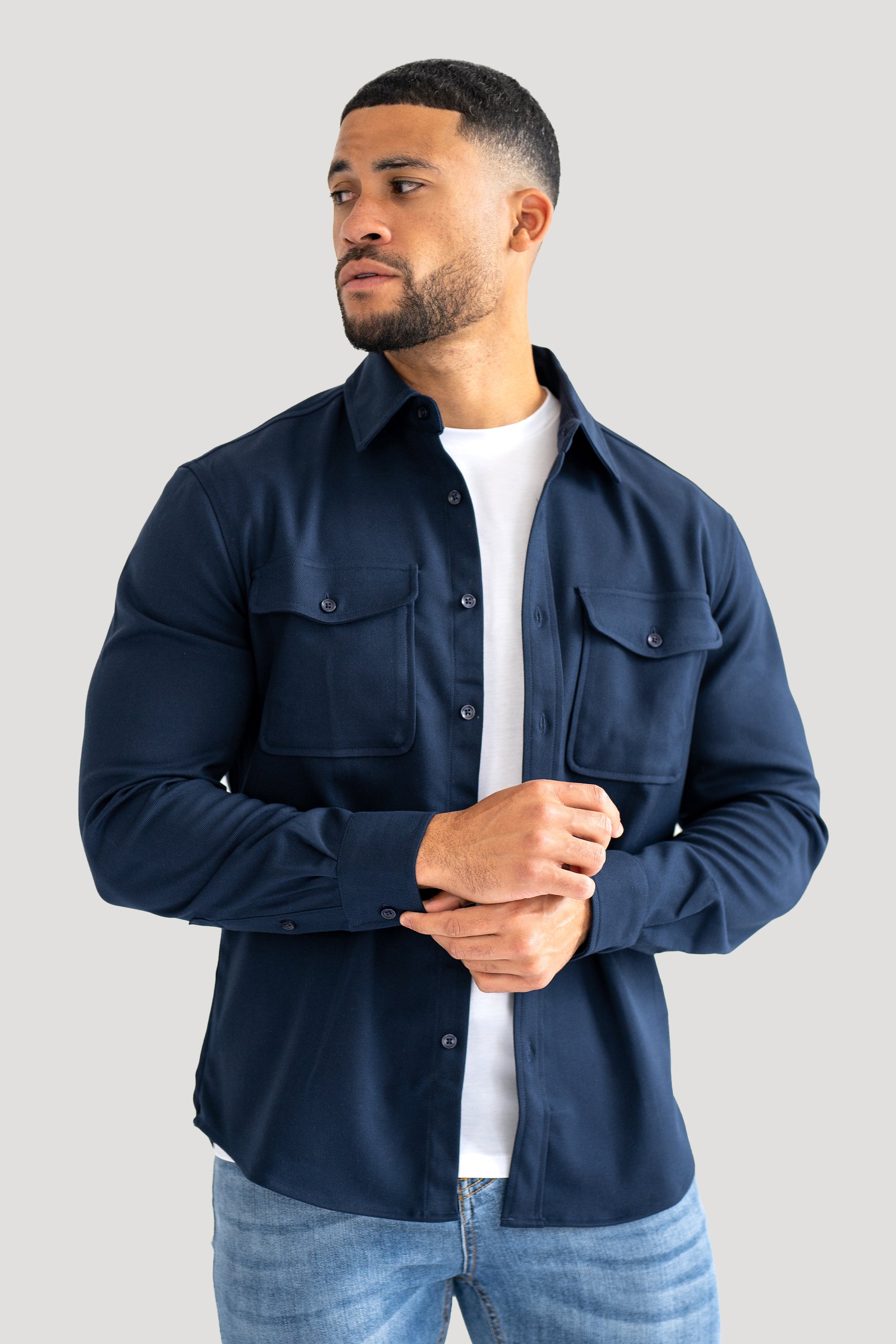 THE DANTE OVERSHIRT - NAVY BLUE