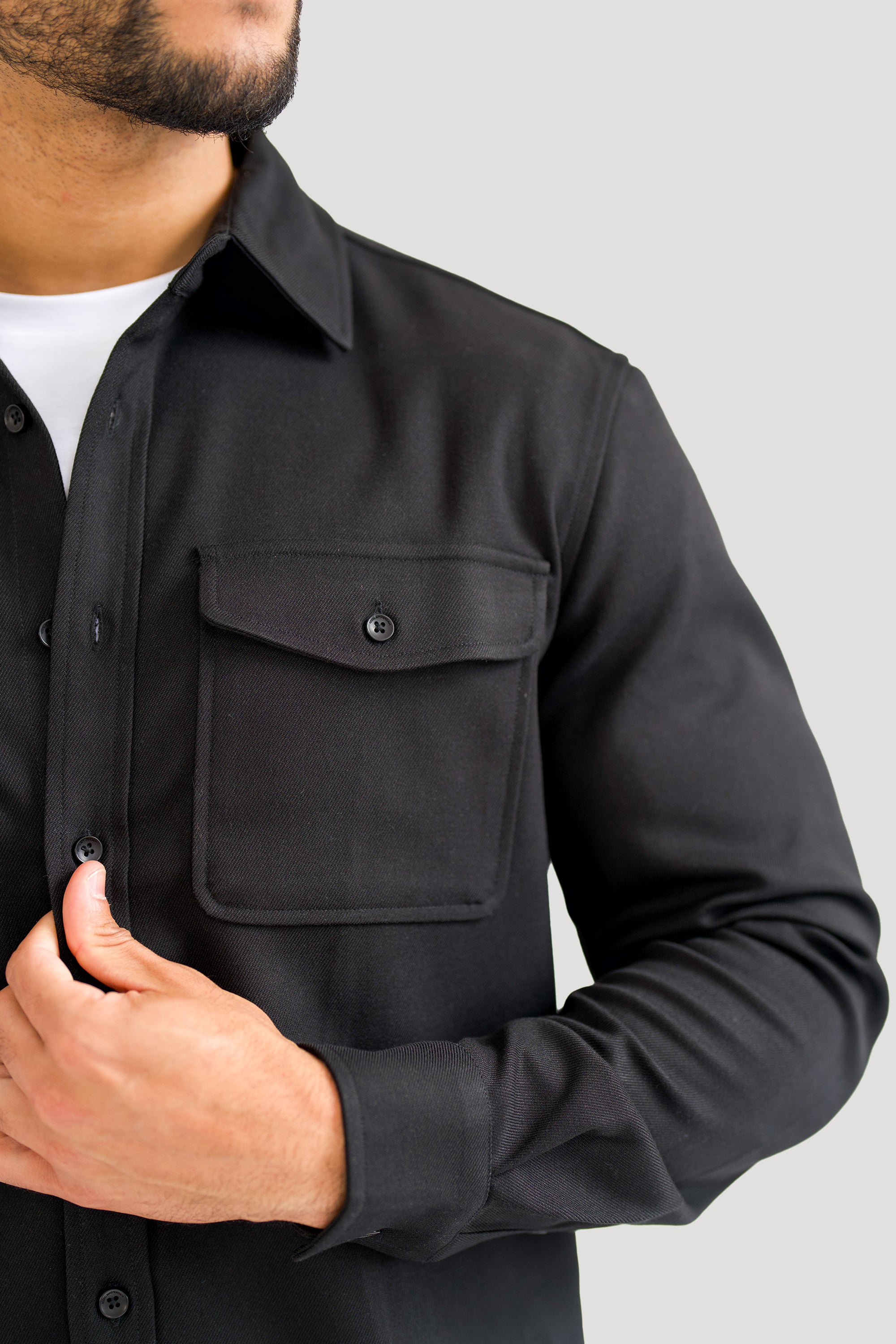 THE DANTE OVERSHIRT - BLACK