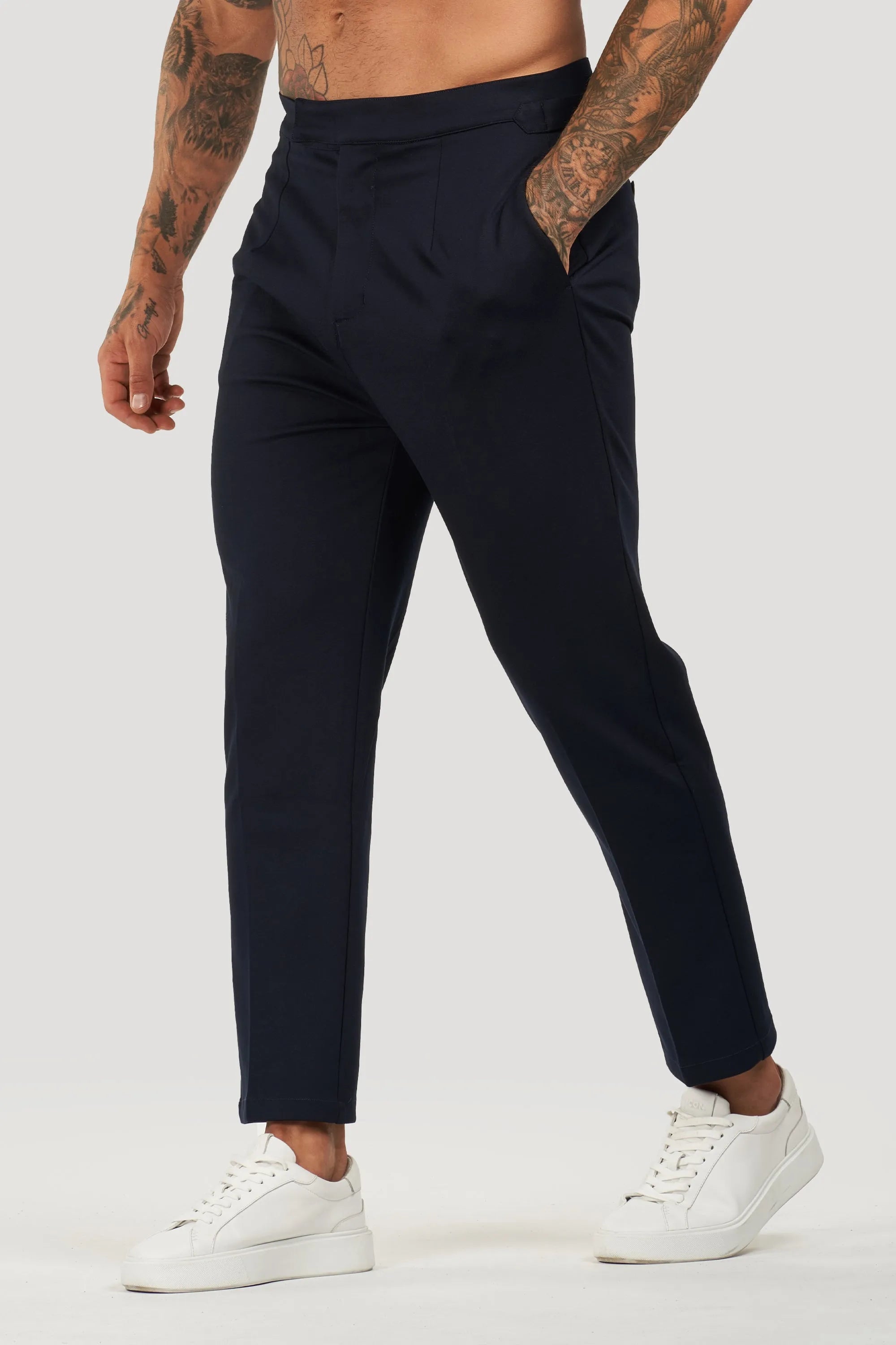 THE ALESSIO TROUSERS - NAVY BLUE - ICON. AMSTERDAM