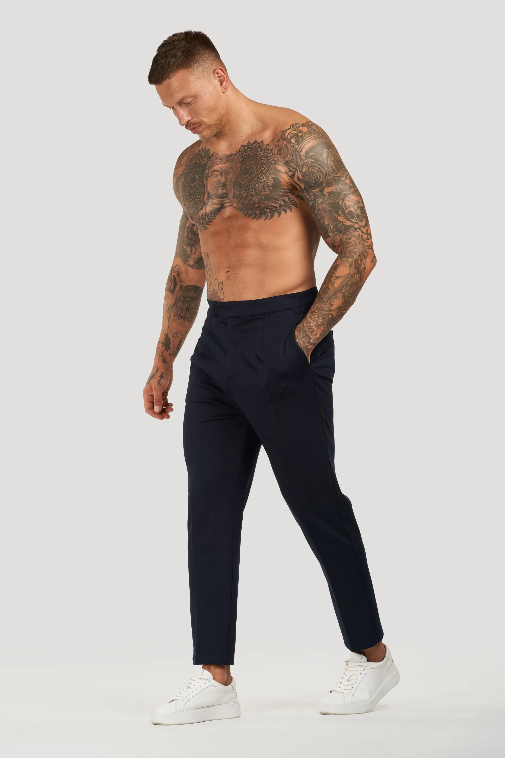 THE ALESSIO TROUSERS - NAVY BLUE - ICON. AMSTERDAM