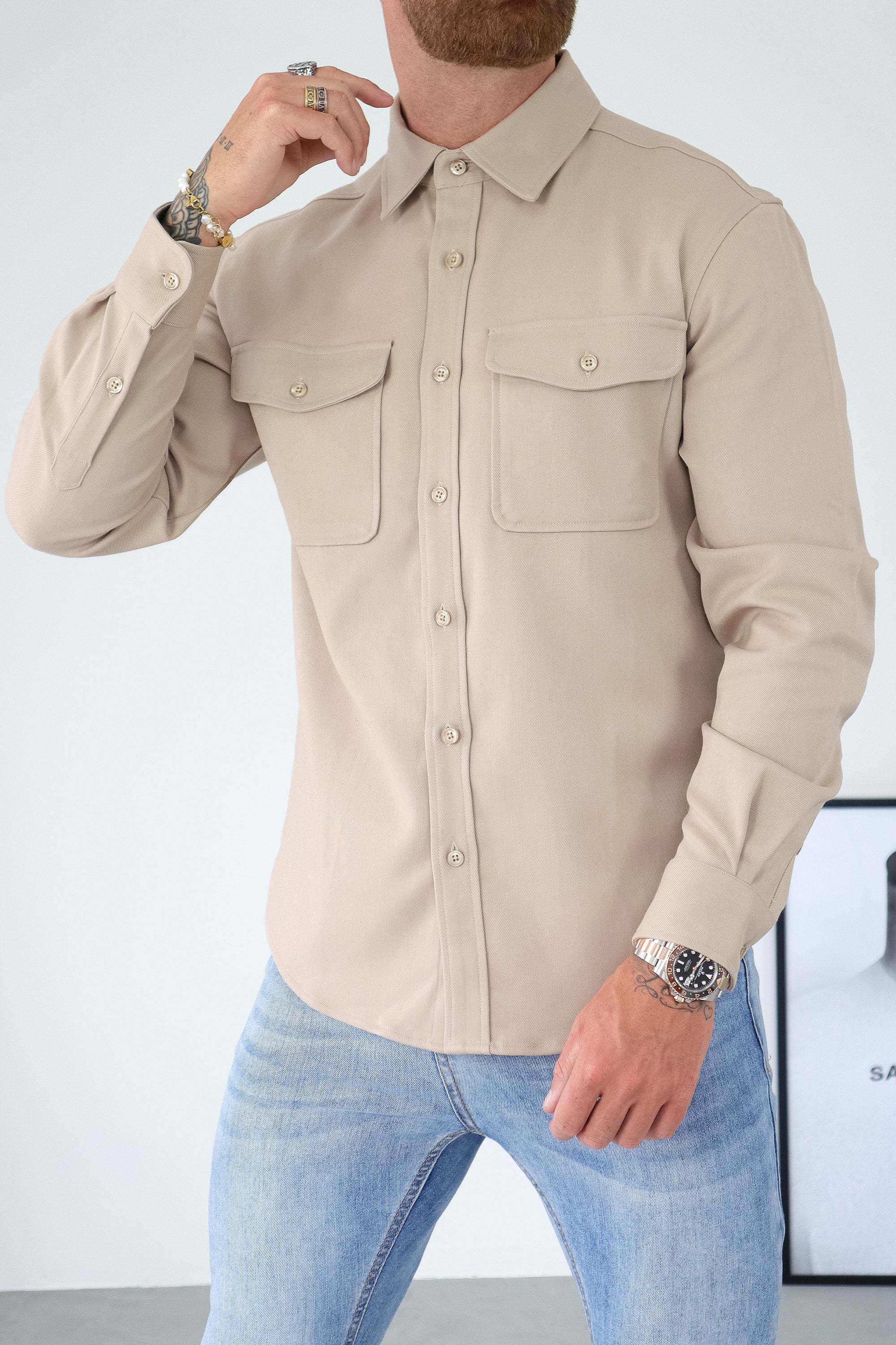 THE DANTE OVERSHIRT - IRISH CREAM - ICON. AMSTERDAM