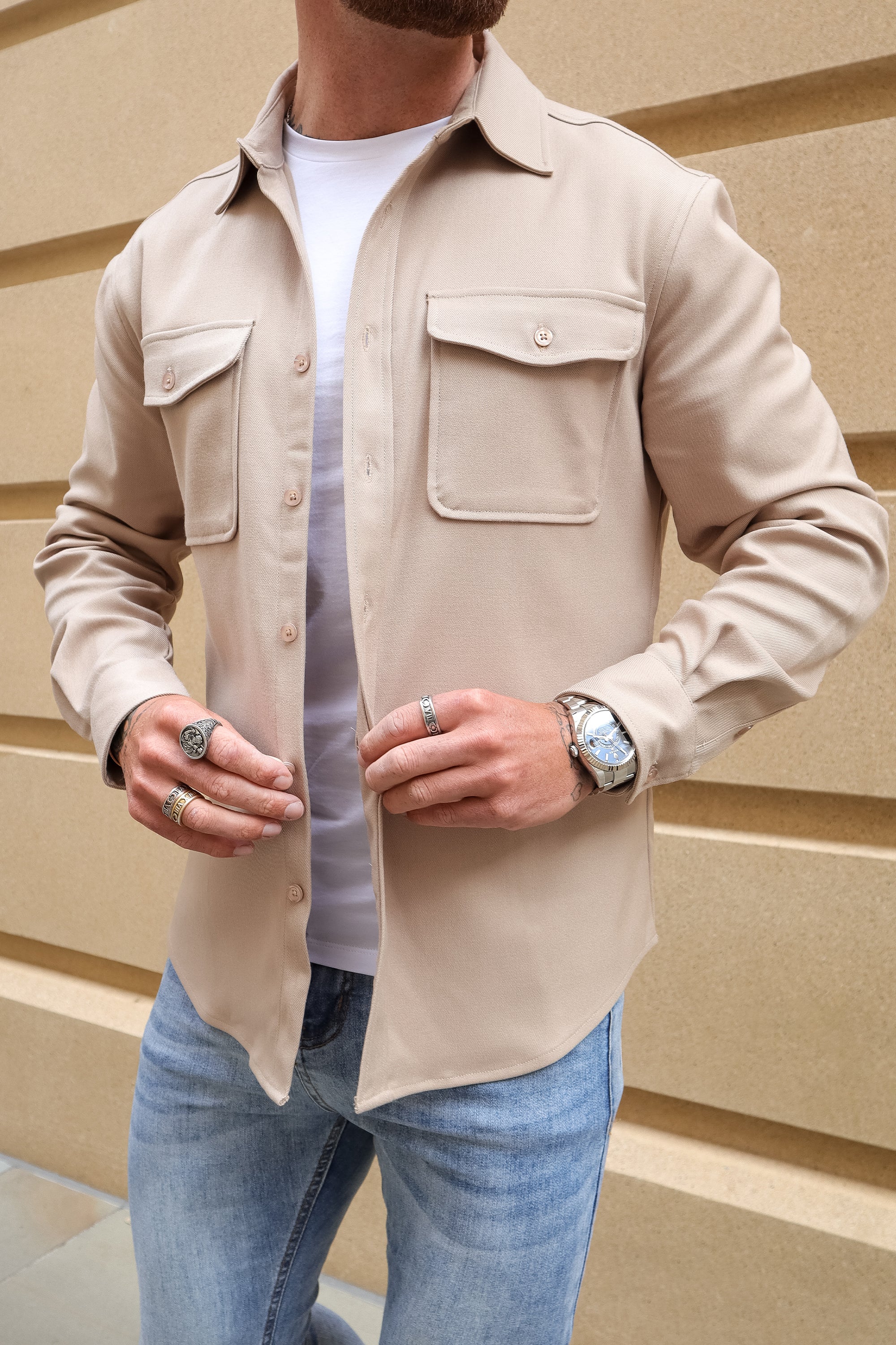 THE DANTE OVERSHIRT - IRISH CREAM