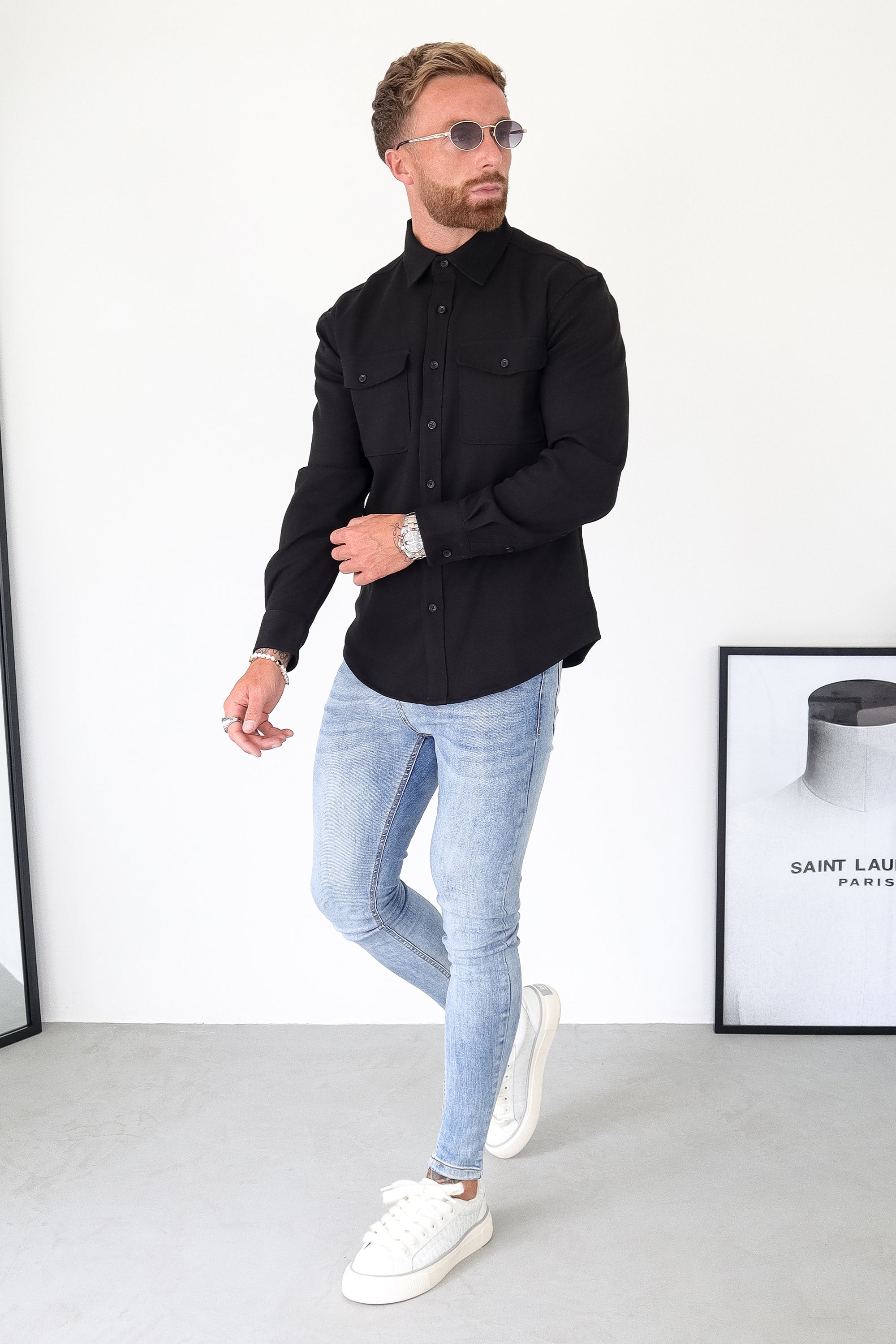 THE DANTE OVERSHIRT - ZWART