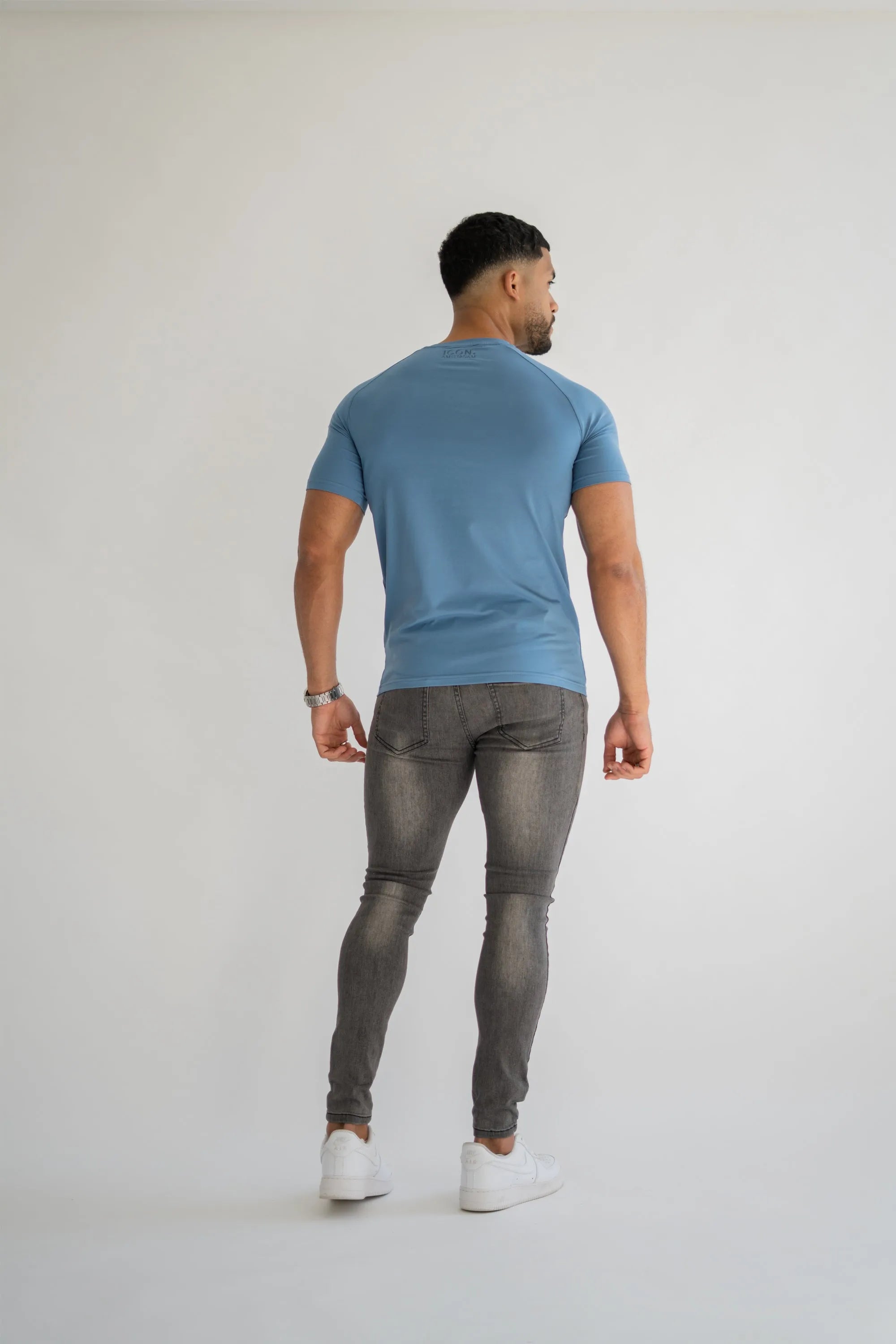 THE MUSCLE BASIC T-SHIRT - CORONET BLUE - ICON. AMSTERDAM