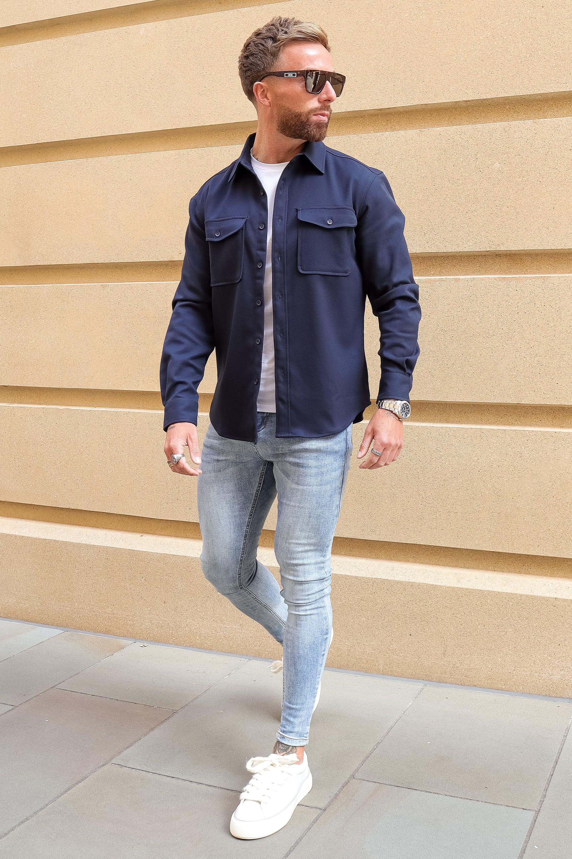 THE DANTE OVERSHIRT - NAVY