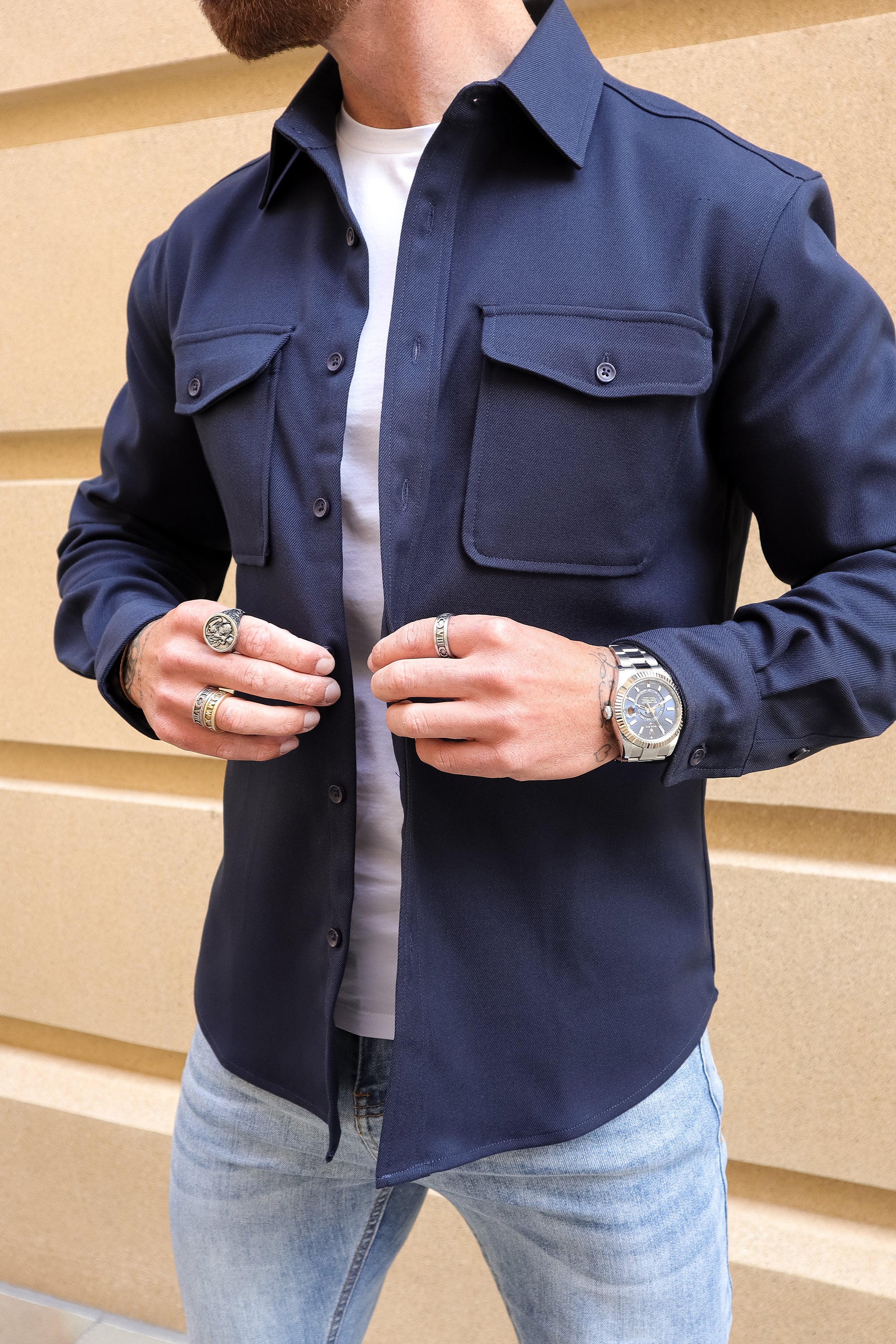 THE DANTE OVERSHIRT - NAVY