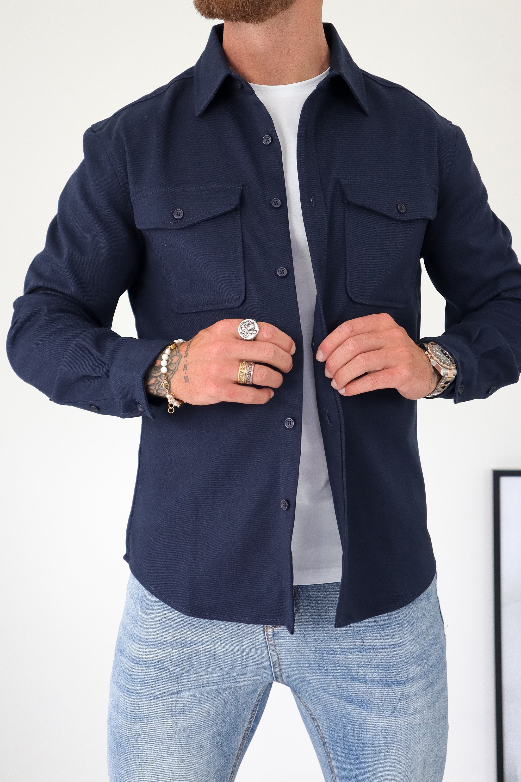 THE DANTE OVERSHIRT - NAVY