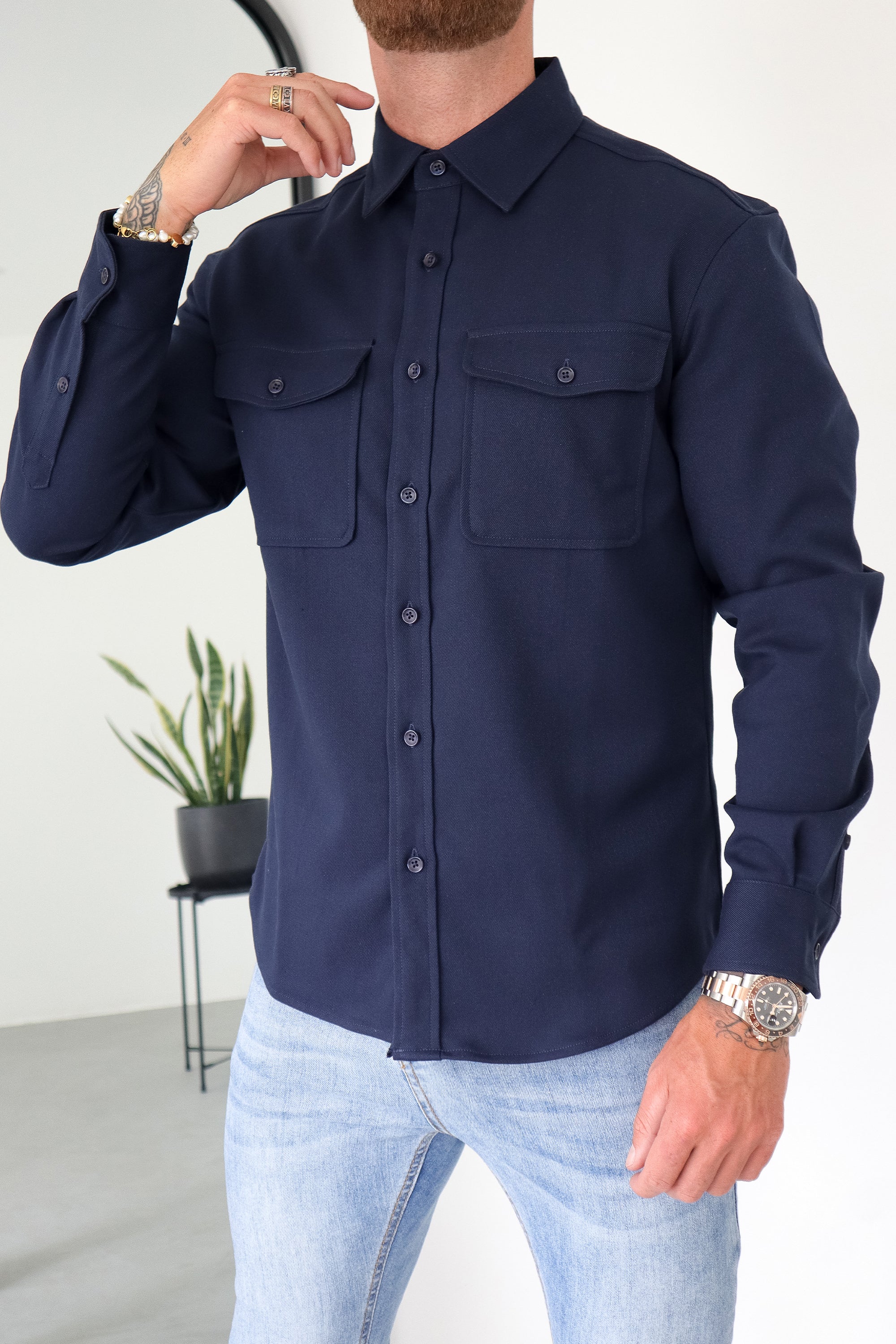 THE DANTE OVERSHIRT - NAVY