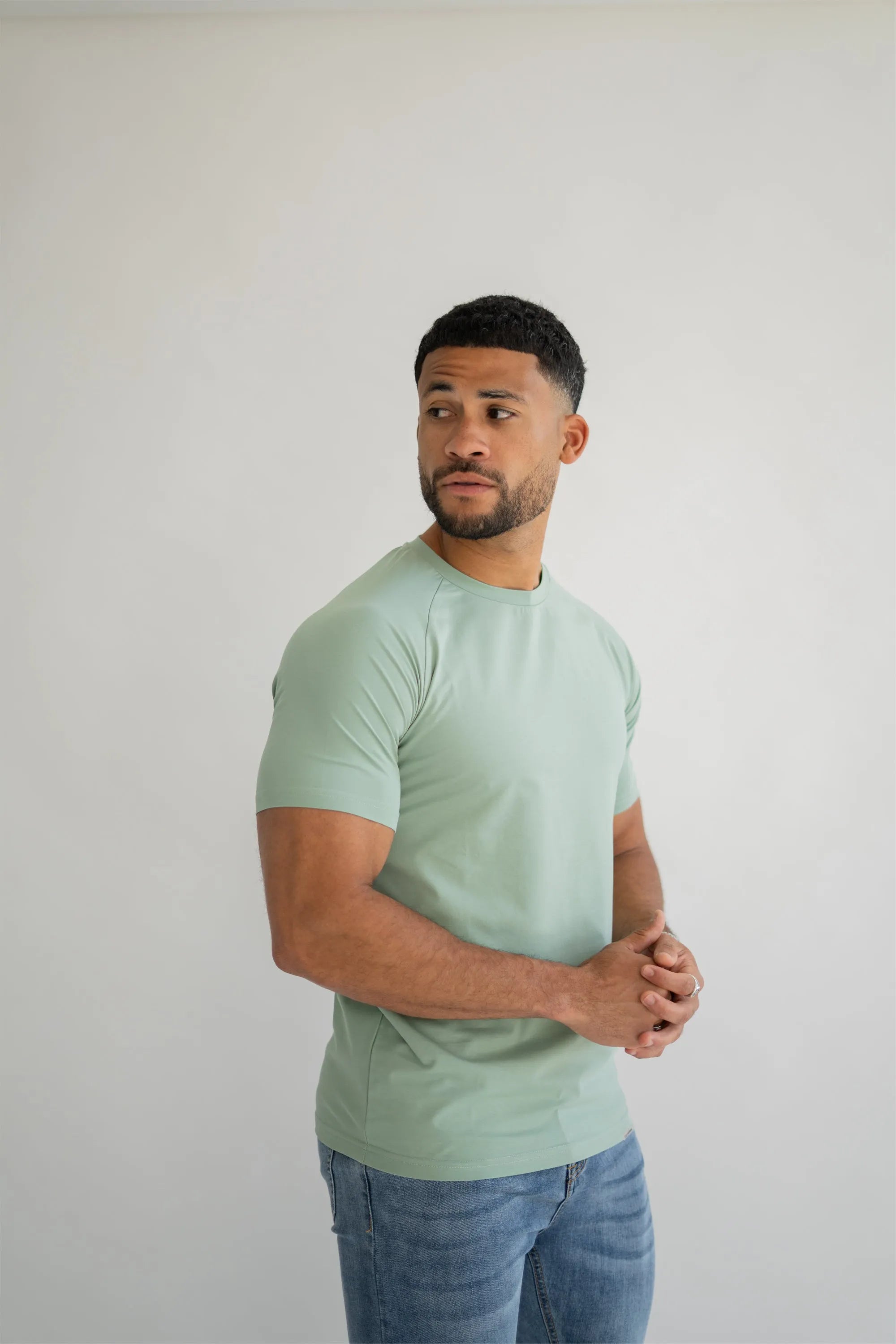 THE MUSCLE BASIC T-SHIRT - ICEBERG GREEN - ICON. AMSTERDAM