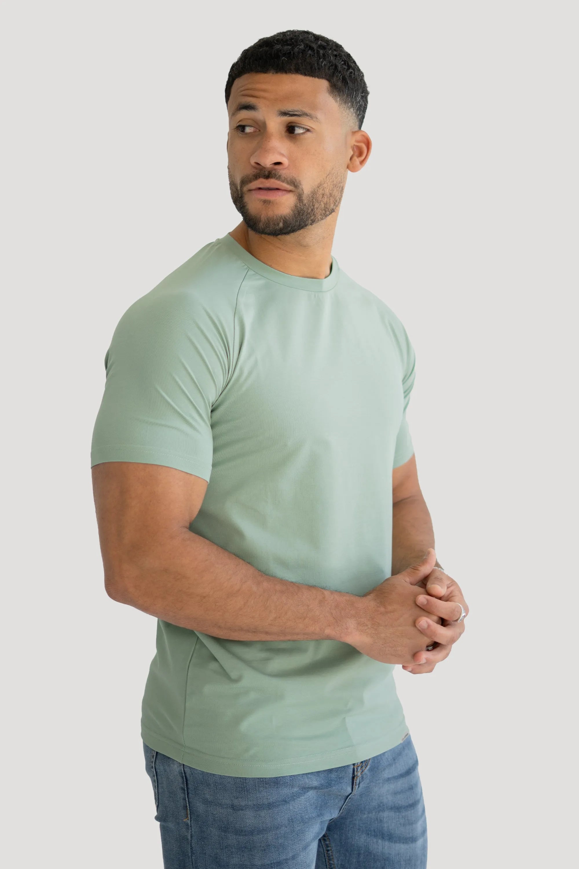 THE MUSCLE BASIC T-SHIRT - ICEBERG GREEN - ICON. AMSTERDAM