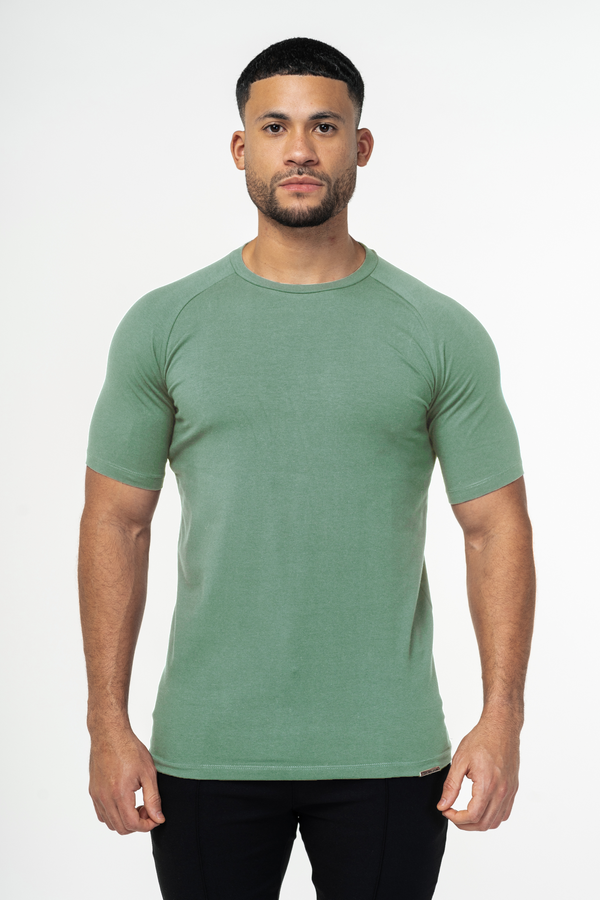 THE MUSCLE BASIC T-SHIRT - ICEBERG GREEN - ICON. AMSTERDAM