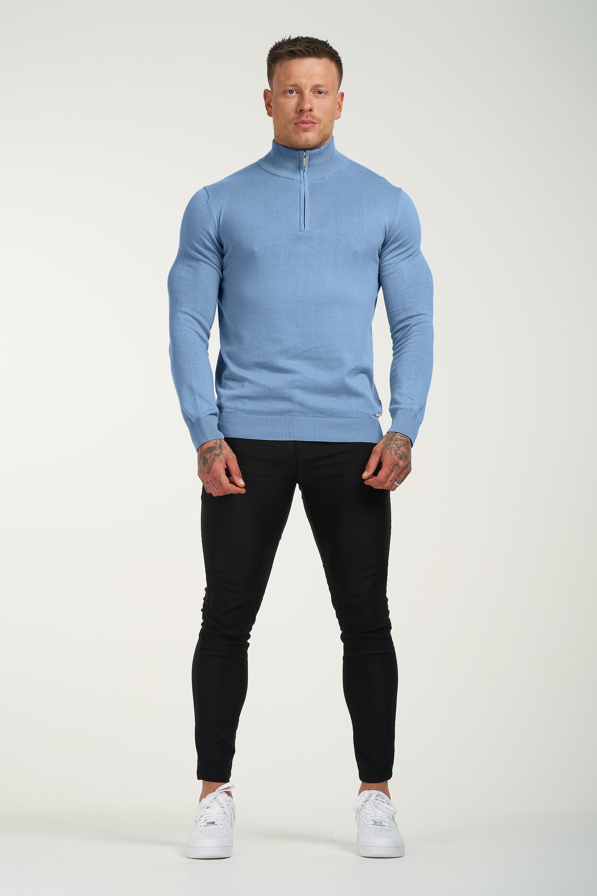 THE SANTONI HALF ZIP - CORONET BLUE