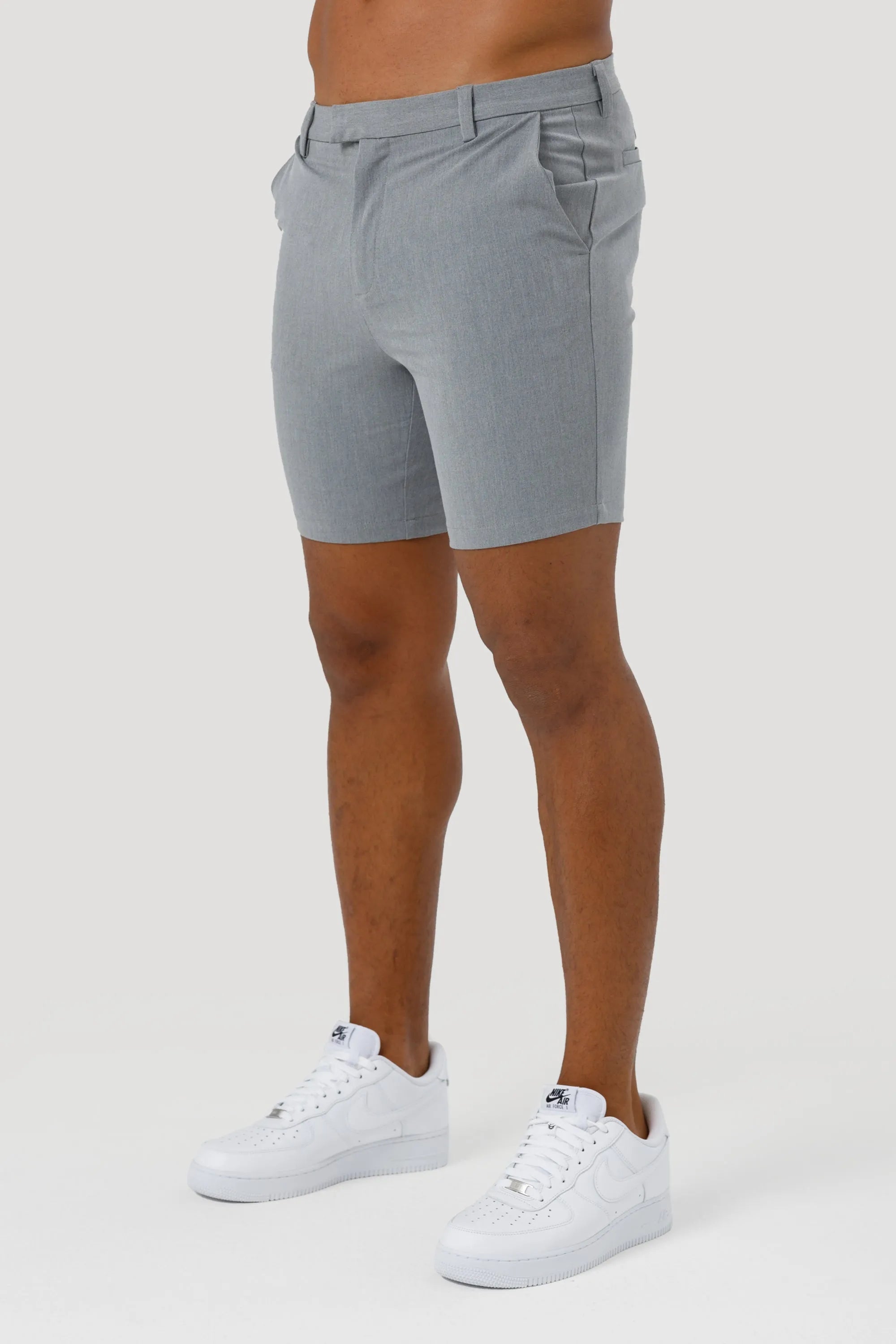 THE LUCIA SHORTS - LIGHT GREY - ICON. AMSTERDAM