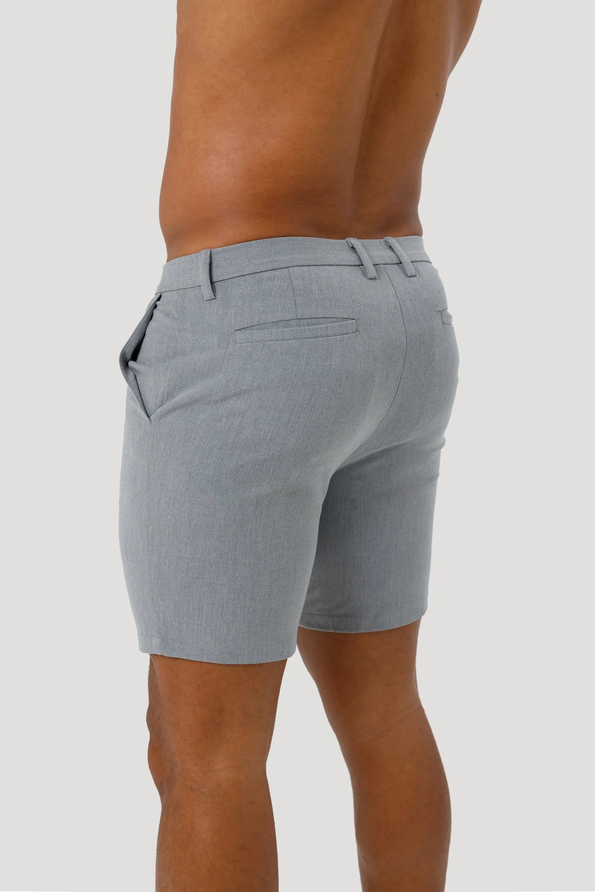 THE LUCIA SHORTS - LIGHT GREY - ICON. AMSTERDAM