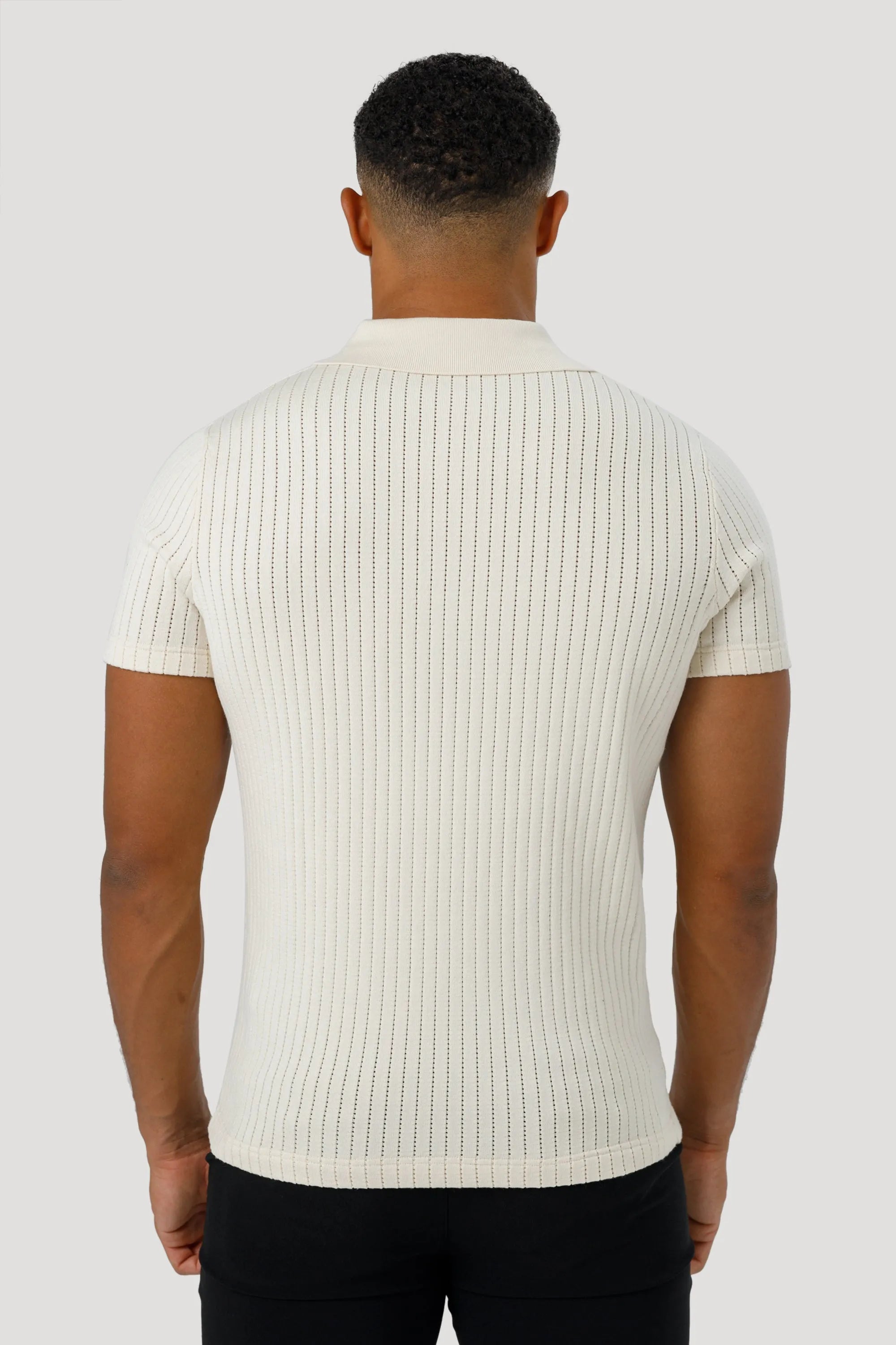 THE ALONSO SHORT SLEEVE POLO - OAT MILK - ICON. AMSTERDAM