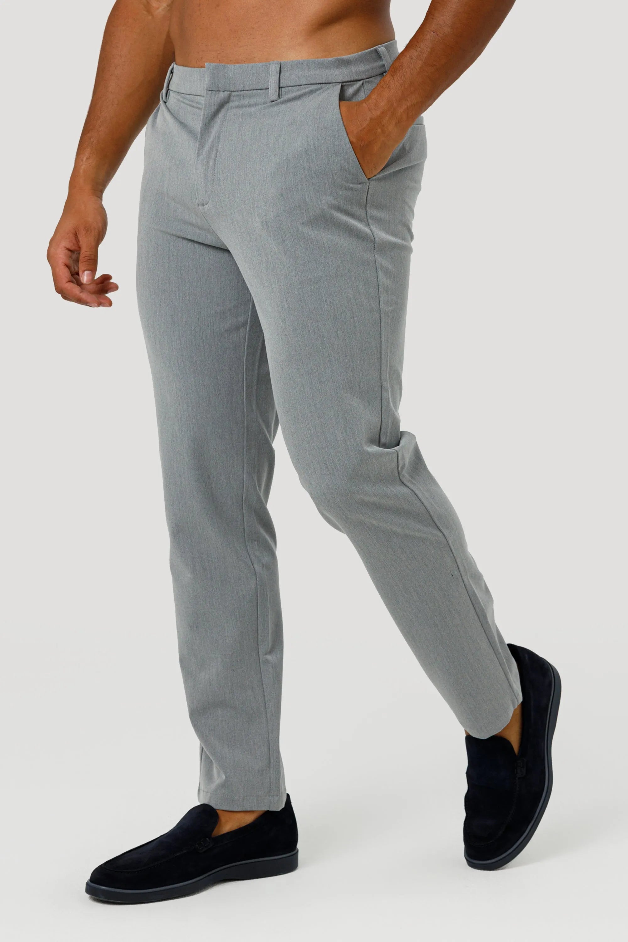 THE LUCIA TROUSERS - LIGHT GREY - ICON. AMSTERDAM