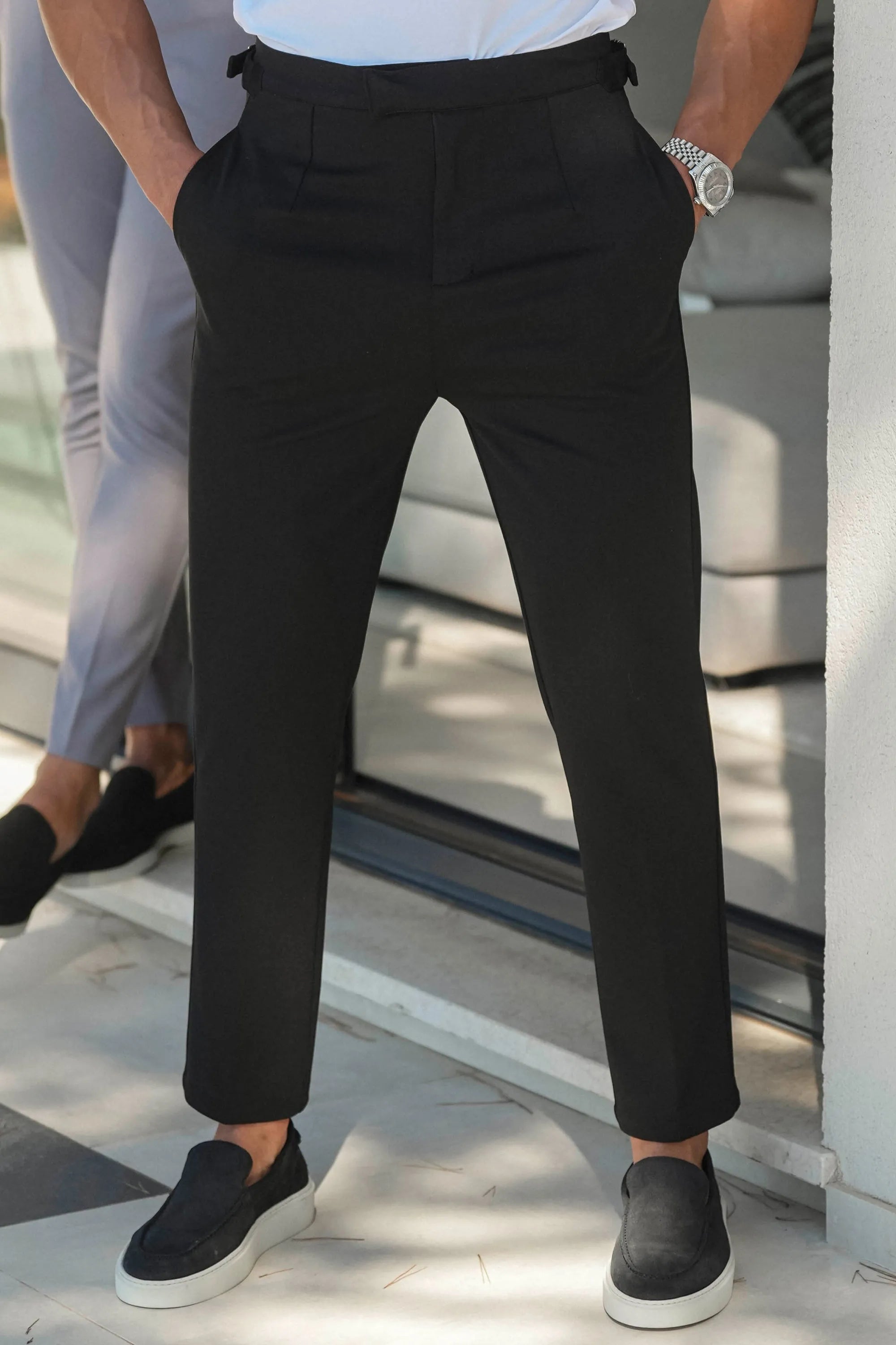 THE ALESSIO TROUSERS - BLACK - ICON. AMSTERDAM