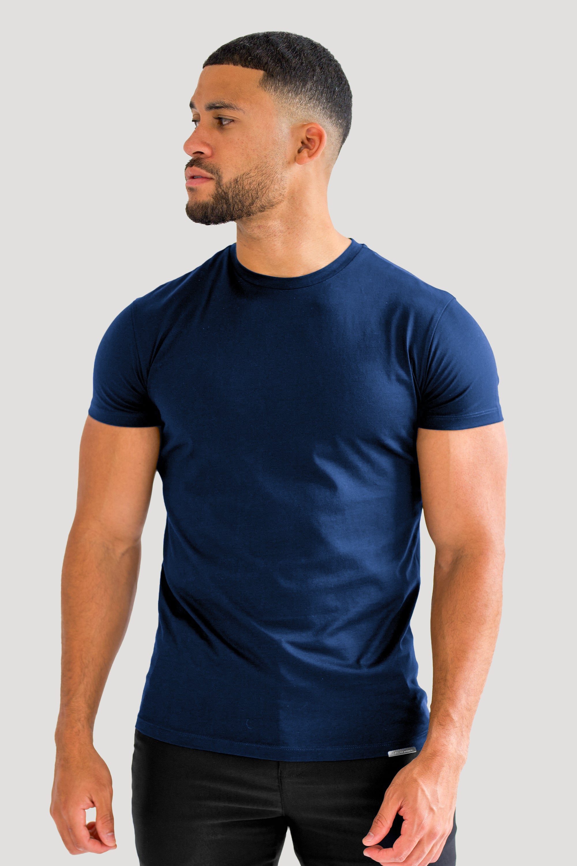 THE MERCERISED T-SHIRT - NAVY BLUE - ICON. AMSTERDAM