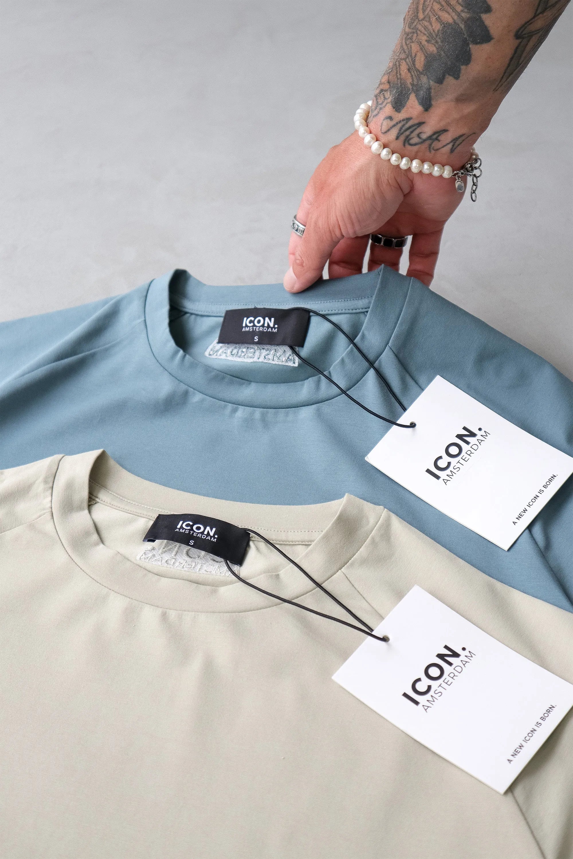 THE MUSCLE BASIC T-SHIRT - MARINE BLUE - ICON. AMSTERDAM