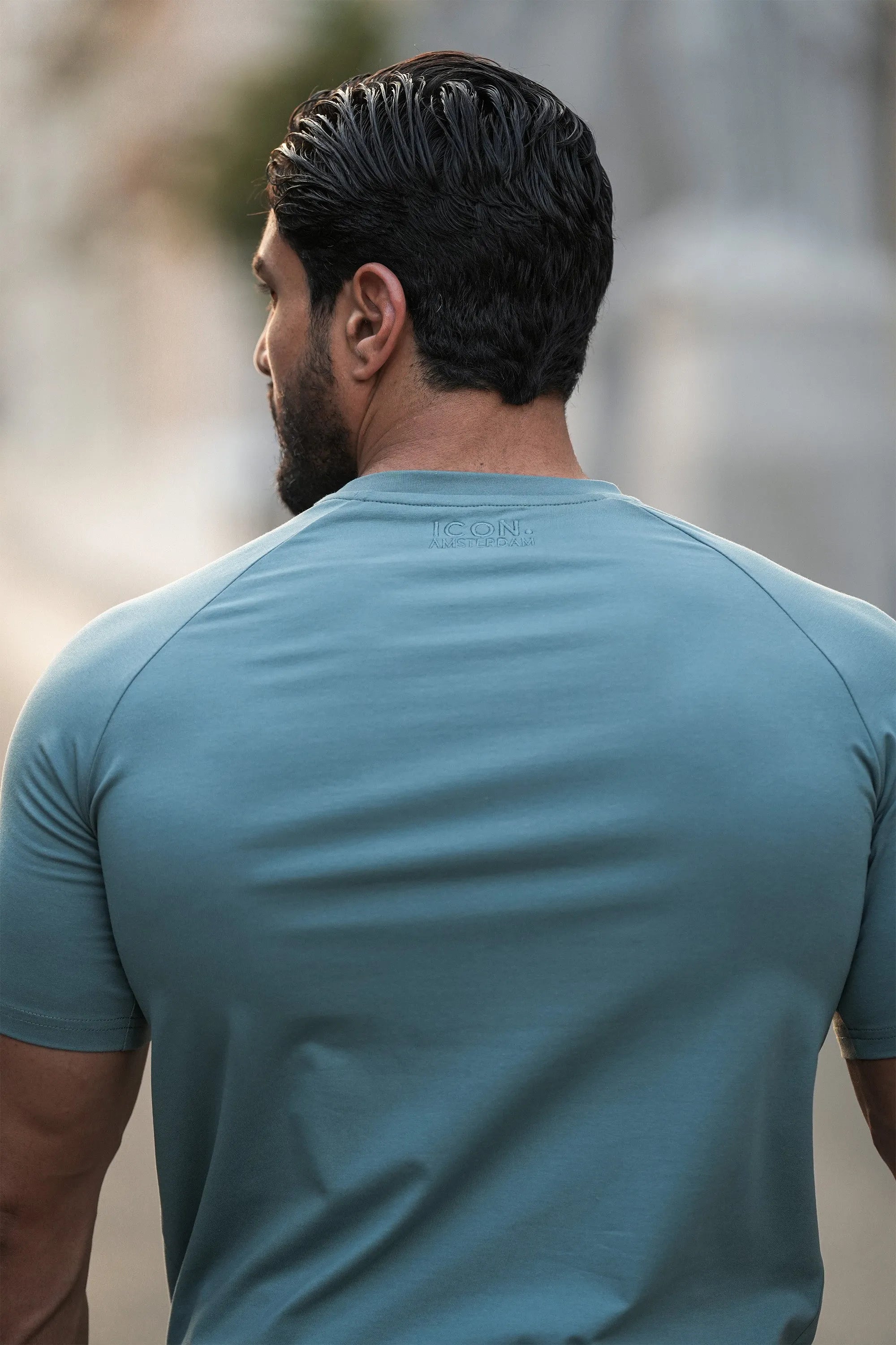 THE MUSCLE BASIC T-SHIRT - MARINE BLUE - ICON. AMSTERDAM