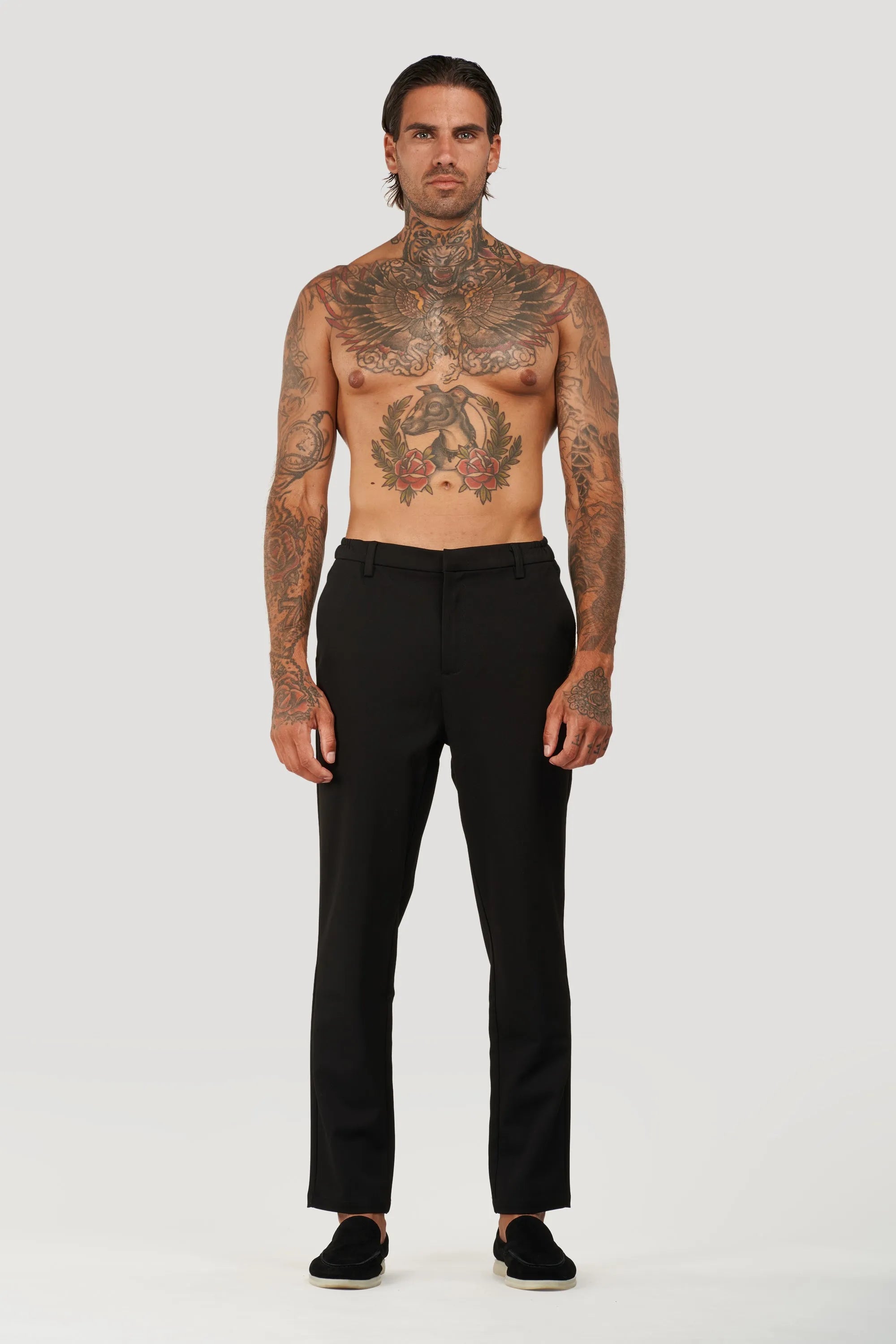 THE SILVIO TROUSERS - BLACK - ICON. AMSTERDAM