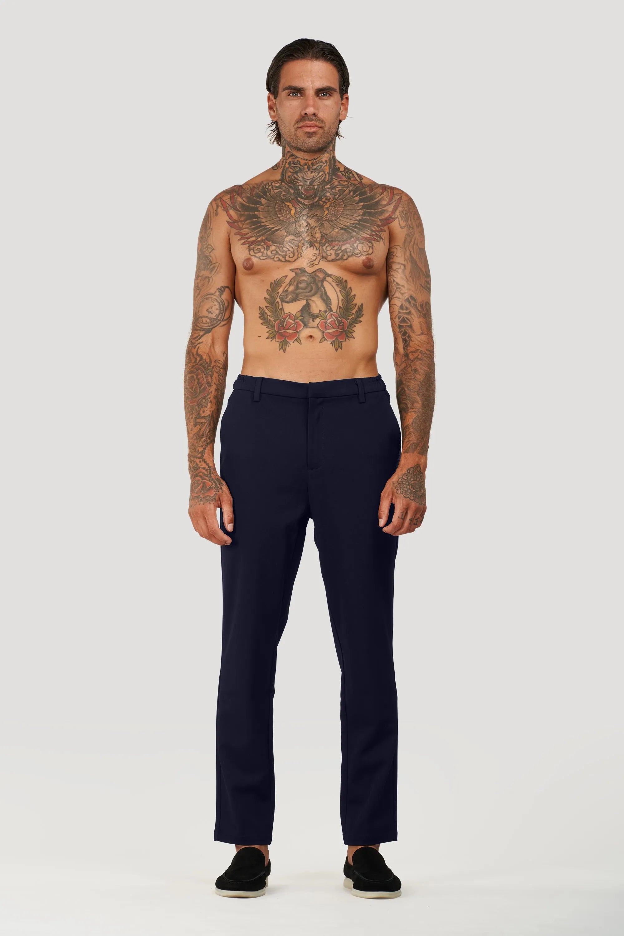 THE SILVIO TROUSERS - NAVY BLUE - ICON. AMSTERDAM