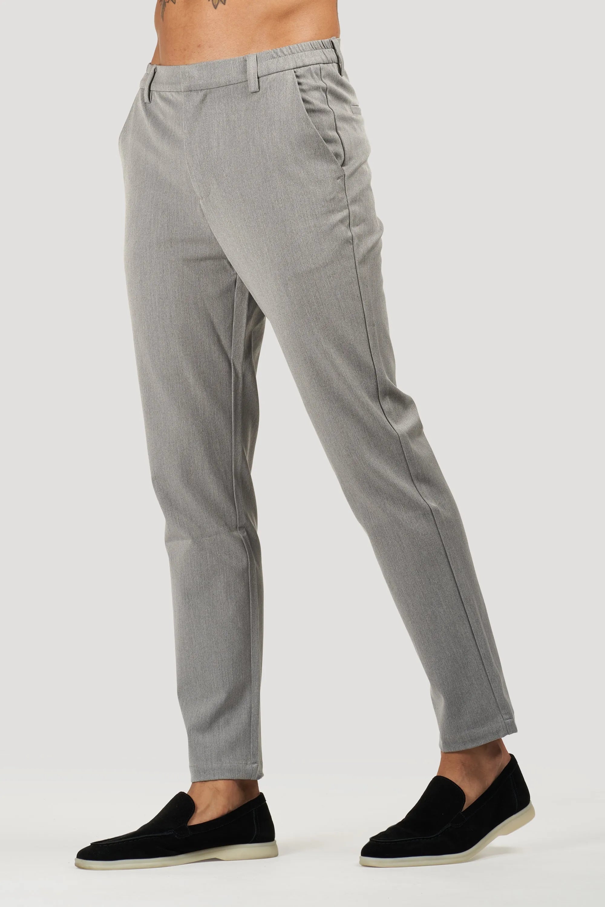 THE SILVIO TROUSERS - LIGHT GREY - ICON. AMSTERDAM