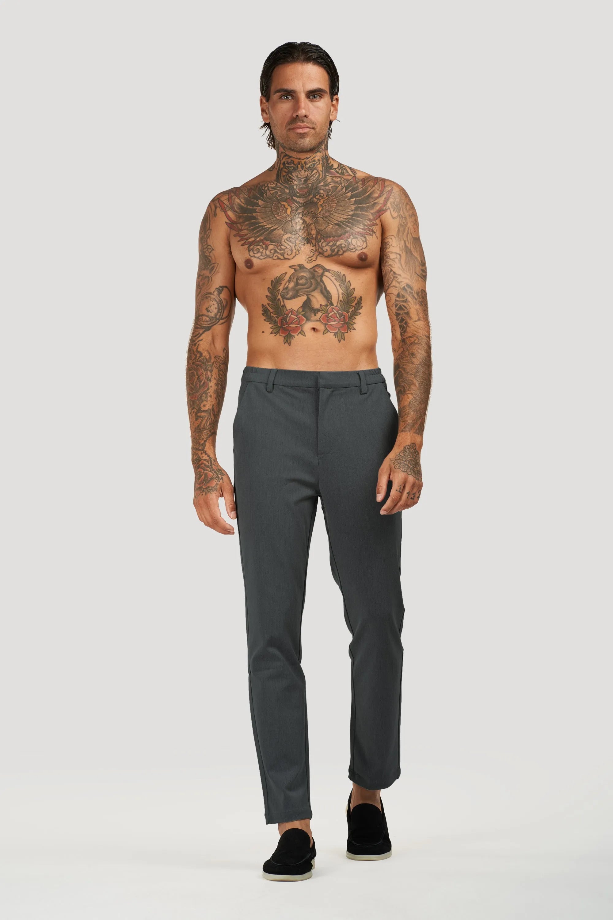 THE SILVIO TROUSERS - DARK GREY - ICON. AMSTERDAM