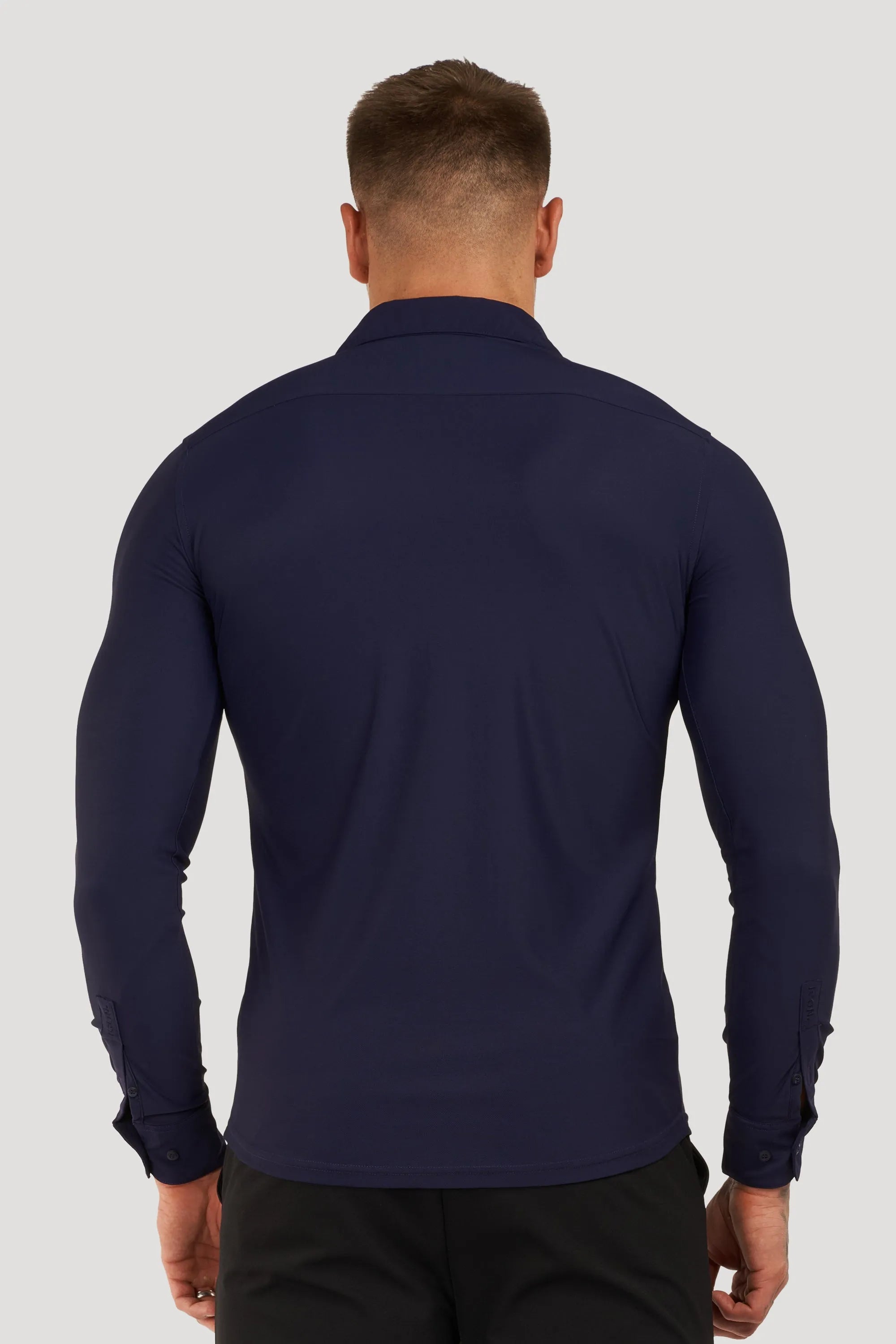 THE ATHLETIC STRETCH SHIRT - NAVY BLUE - ICON. AMSTERDAM