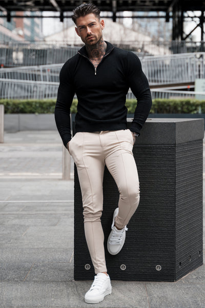 THE VOCO TROUSERS - STONE - ICON. AMSTERDAM