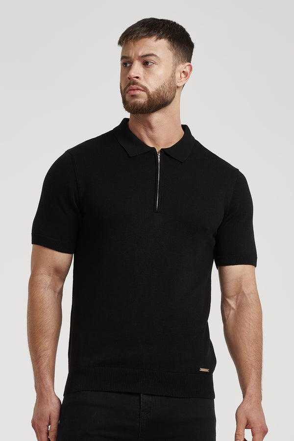 THE VIDA - SHORTSLEEVE POLO - BLACK - ICON. AMSTERDAM