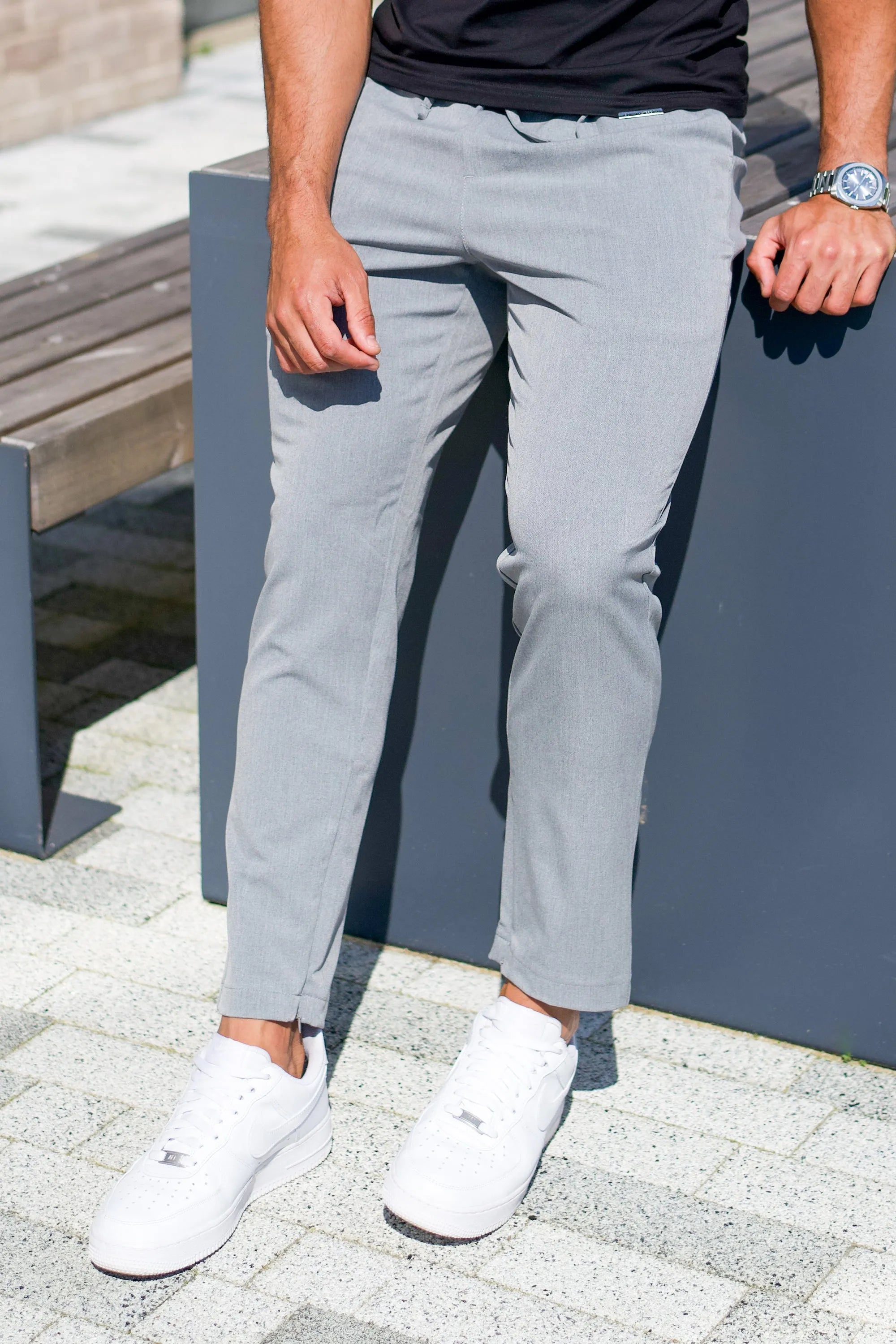 THE ELIO TROUSERS - LIGHT GREY - ICON. AMSTERDAM